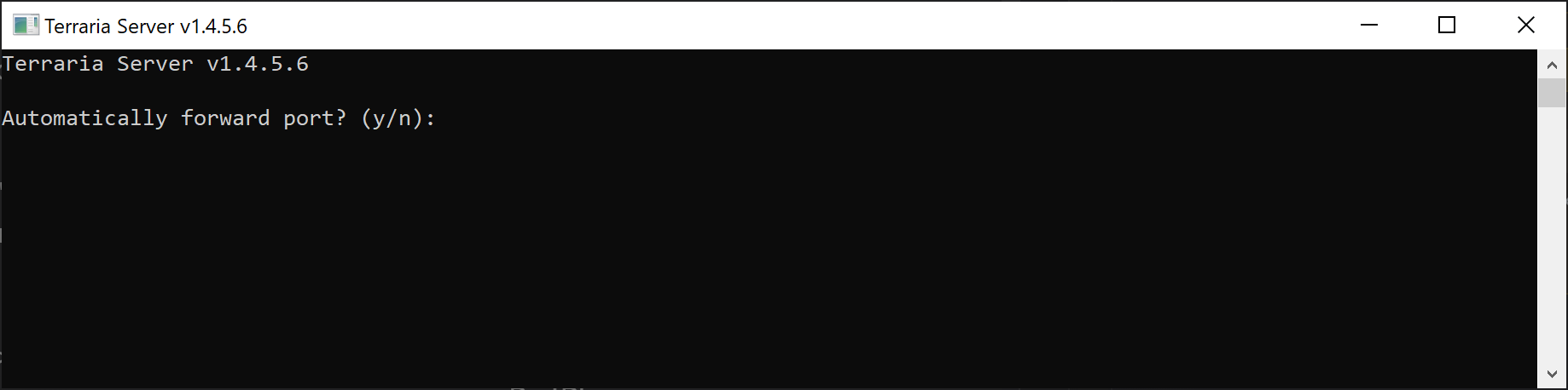 Terraria automatic forward prompt